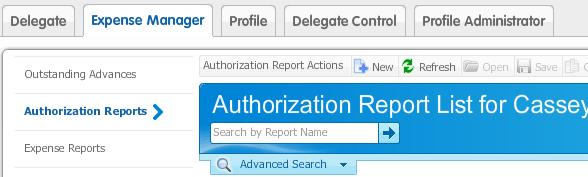 Creating Travel Authorizations Authorizations are required for all travel including trips that do not require reimbursement. Selecting the Traveler 1. Click on the Delegate tab. 2.