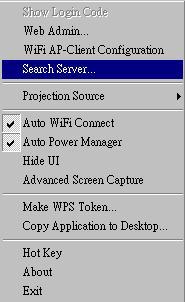 3.6.4 Searching Server Click Search Server to re-search the WPS again. 3.6.5