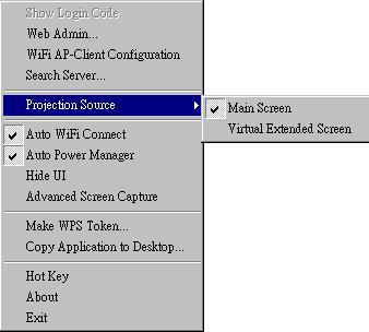main screen of desktop or the virtual extended screen. P.
