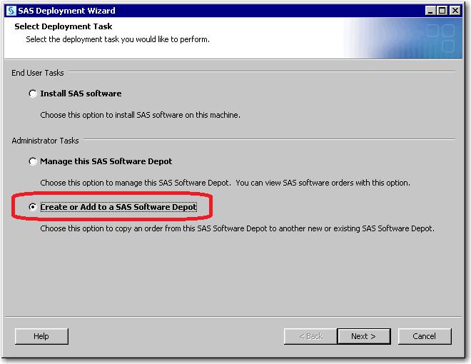 50 Chapter 3 Creating a SAS Software Depot 3. Choose the language in which the SAS Deployment Wizard will display messages and prompts. 4.