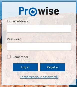 Logging into your Prowise Account 101 Quick Guide Step 1: Click the Log In button on the Prowise