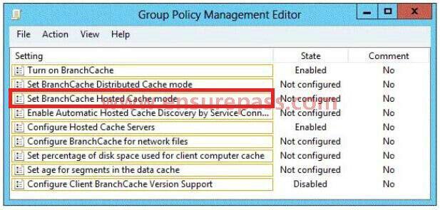 For the branch office, all of the user accounts and the client computer accounts are located in an organizational unit (OU) named Branch1. A Group Policy object (GPO) named GPO1 is linked to Branch 1.