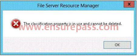 QUESTION 75 You have a server named Server1 that runs Windows Server 2012 R2. Server1 has the File Server Resource Manager role service installed.