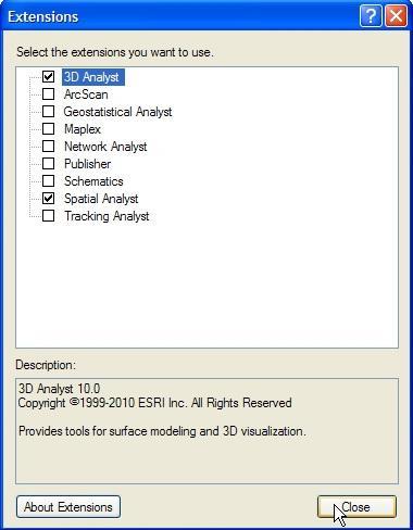 Click Customize on the ArcMap main menu, and then click Extensions.