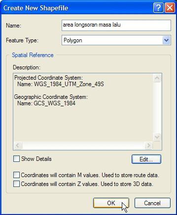 8) Select WGS 1984 UTM Zone 49S, then click Add button at Browse for Coordinate System window, click OK button at Spatial