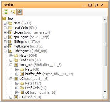 Chapter 1: Logic Analysis Within the IDE Using the Netlist Window The Netlist Window shows the design hierarchy as it is in the netlist, processed by the synthesis tools.