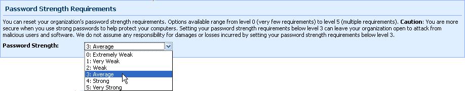 Access ACS Administrator s Guide Password Strength Requirements Password sign-in policies are designed to protect information.