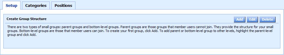 Access ACS Administrator s Guide Figure 12.1 Default groups example On the My Groups page, small group leaders can manage their small groups.