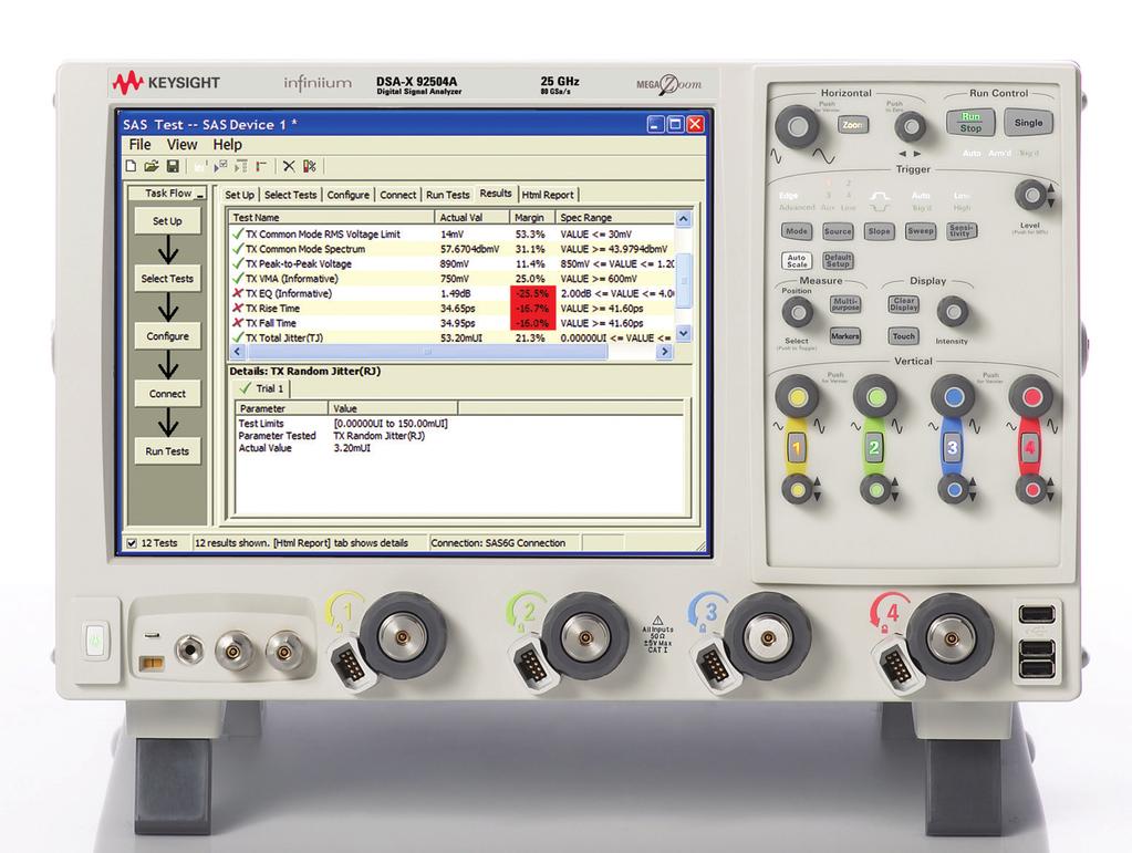 Keysight N5412B Serial Attached SCSI-2 (SAS-2) Compliance Test Software for Infiniium 90000 Series