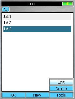 If the active job does exist in the job hierarchy, the Job Creation screen displays the settings of the active job. Users may modify settings to create new Folder, Job, Route, Cable, and Operators.
