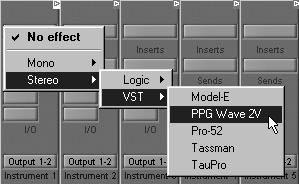 Before you can play or open the graphical user interface for a VST Instrument, it must first be activated on an Audio Instrument channel.