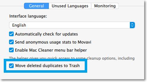 1. Open the Movavi Mac Cleaner menu and click Preferences. 2.