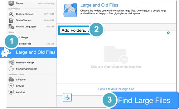 Large and old files The Large and Old Files tool will help you sort the files on your Mac.