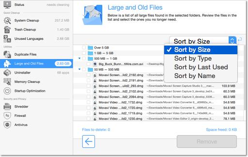 Go to the Large and Old Files section. 2. Click Add Folders and choose the folders where you want to search for large files; or simply drag-and-drop them onto the window from Finder. 3.