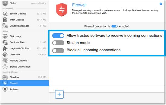 Allow trusted software to receive incoming connections: this allows all applications that have a valid security certificate to receive connections from the Internet.