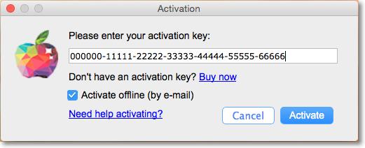 Activating without Internet access This topic explains how to activate Movavi Mac Cleaner if you do not have a stable Internet connection or if the online activation method did not work.