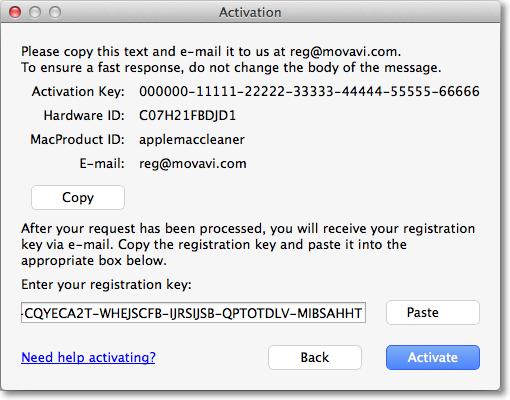 To ensure a quick reply from our activation server, please do not alter the message subject or body Step 4: Enter Your Registration Key 4.1.