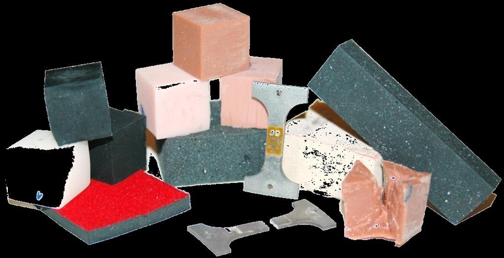 Material Tests Rubbers, foams, Vinyl, Nitinol (WorldSID), rib damping