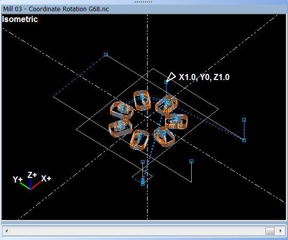NCPlot v2.22 Manual The Viewport The graphics viewport in NCPlot displays the graphical representation of the programmed G-Code tool path.