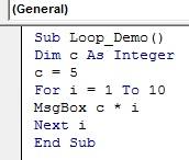 to be done only odd times then we fo 1 to 10 in steps of 2. 3.) There are various kinds of loop statements in VBA. 1. For Next Loop 2. While Wend Loop 3. Do while loop 4. Etc 4.
