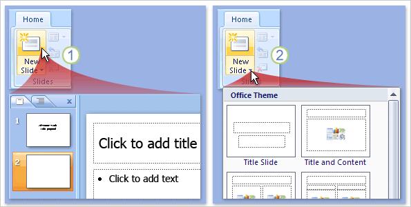 New PowerPoint Document When you first open PowerPoint you will see what's called the Normal view. 1 The slide pane is the big area in the middle.