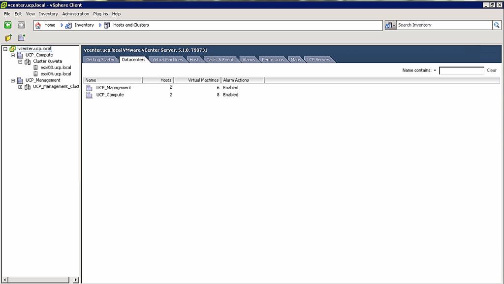 p. 16 vcenter, UCP Pro for VMware vcenter can configure them. The default VLANs were configured for all managed ports.