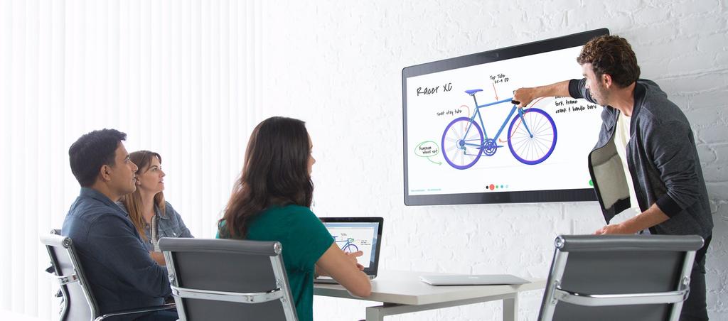 Solutions Cisco Spark from Telstra Spark Board Spark Board is a multitouch-based, big 4K screen device to meet, screen share and use digital whiteboarding.