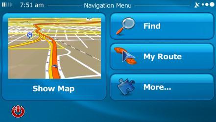 2.3 Map screen 2.3.1 Navigating on the map The Map screen is the most frequently used screen of Weldon Navigation. A small live map is displayed on the Navigation menu, as a part of the button.