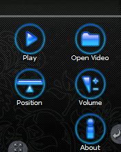 Make a tools menu sweep and you have the following options to choose between: Play Toggle between play/pause the current video Open Video Select a video from a folder Position Fast forward or rewind