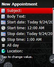 2 Navigate within a Calendar view In the day view, sweep Right in the Navigation area to view the scheme for the following day and Left in the Navigation area to see the day before.