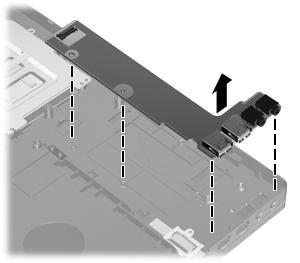 2. Lift the board straight up out of the computer. Reverse this procedure to install the USB board. System board NOTE: All system board spare part kits include replacement thermal material.