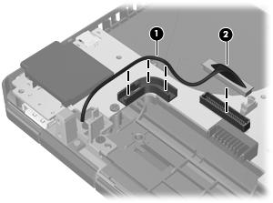 6. Disconnect the display cable from the system