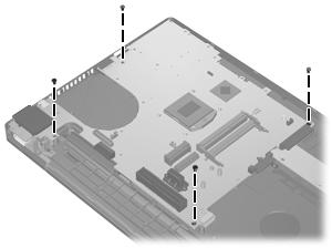 0 screws that secure the system board to the