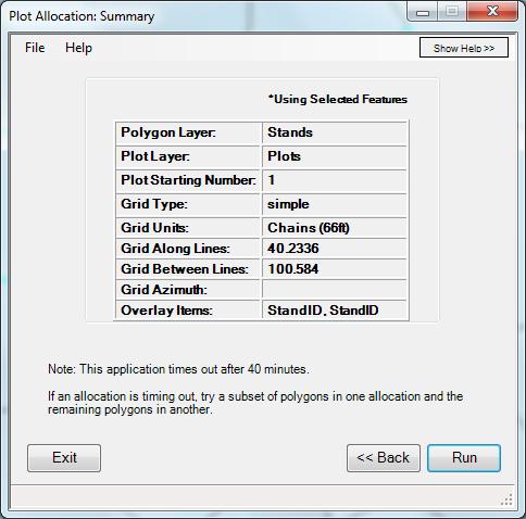 Plot Allocator Simple Grid Generation SilvAssist Plot Allocator is now ready to process the grids with the settings