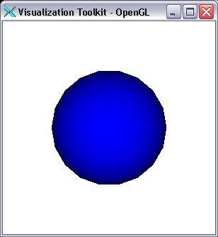 Figure 4: The output the simple VTK sphere example.