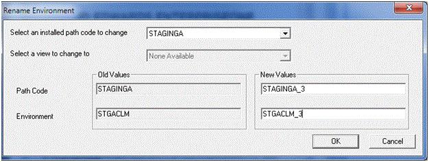 Set Logging for SnapShot Using the Registry 3. On Rename Environment, use the Select an installed path code to change drop-down to select the path code that you want to rename.