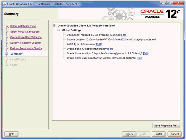 Installing the Oracle Database Client 8.