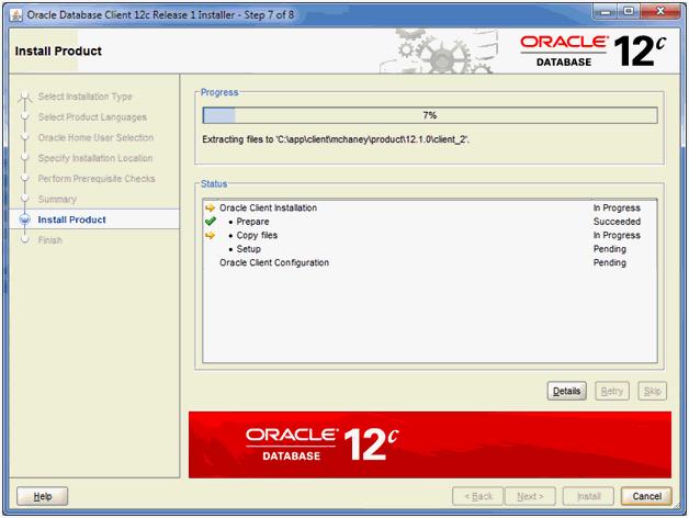 Installing the Oracle Database Client 9.