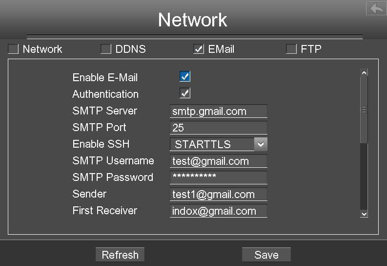 Parameter Description Enable E-Mail Check the checkbox to enable the Eamil Authentication SMTP Server SMTP Port function. Whether to verify the user name and password during login to the mailbox.