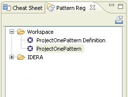 6. In the Create Pattern from Elements dialog that opens, enter the pattern name ProjectOnePattern and then click Finish.