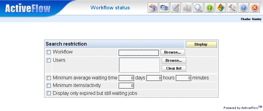 Workflow status An operations manager often wants to know key information about workflows. For example: What was the average waiting time of a workflow item in an in-tray?