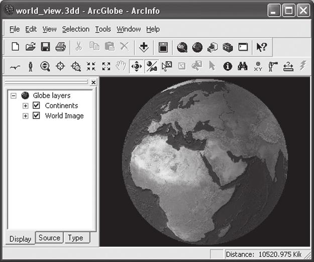 0 ESRI added ArcGlobe to the package, which allows