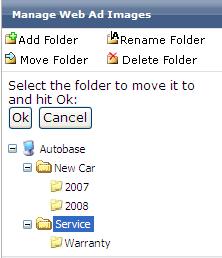 You will only have access to the Add Folder button when on the root