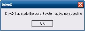 <Figure 3-5> Restore point update complete dialog box Generally, it is recommended to choose the disable restore option in the bottom of the dialog box.