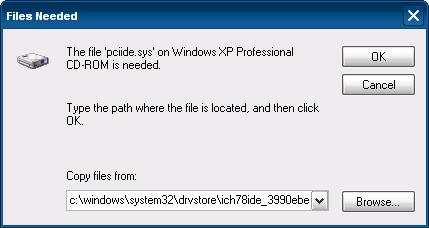 During the driver installation, if it needed an OS file, <Figure 4-4> screen will be appeared and then select