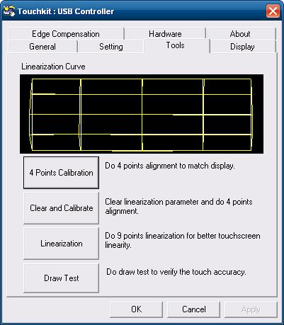 <Figure 4-16> Touch screen calibration