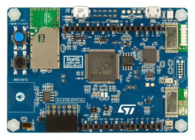 3.1.2 STM32L4 Discovery Board for IoT node System setup guide The STM32L4 Discovery kit for the IoT node (B-L475E-IOT01A) allows users to develop applications with direct connection to cloud servers.