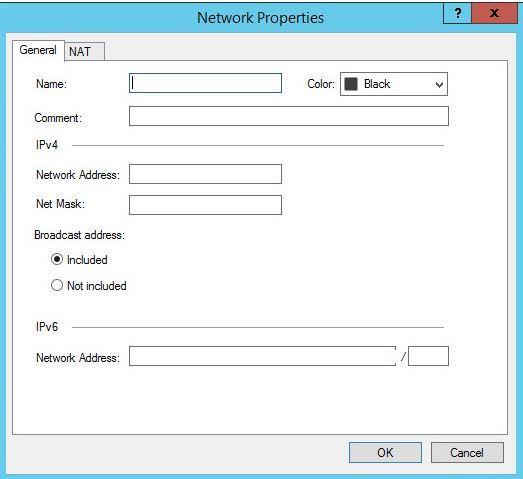 Under Network Objects, right-click Networks, and then click Network. 3.