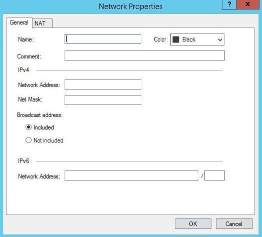 Creating an External Network 1. On the Check Point SmartDashboard main window, in the left pane, click the icon. 2. Under Network Objects, right-click Networks, and then click Network. 3.