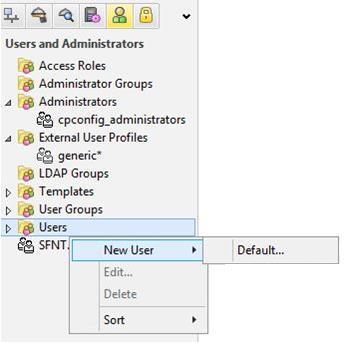 Creating a User A user is created with the defined authentication scheme to be able to log in to the Mobile